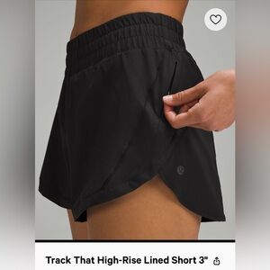 Track that lululemon black shorts size 6